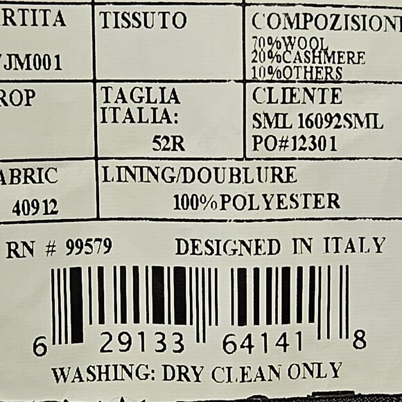 Cashmere/Wool Black Men's dress overcoat. Prontomoda. - Picture 6 of 9